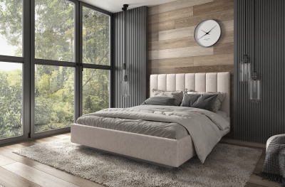 Кровать SABRINA 180 с подъемником. Цвет NEBBY 304