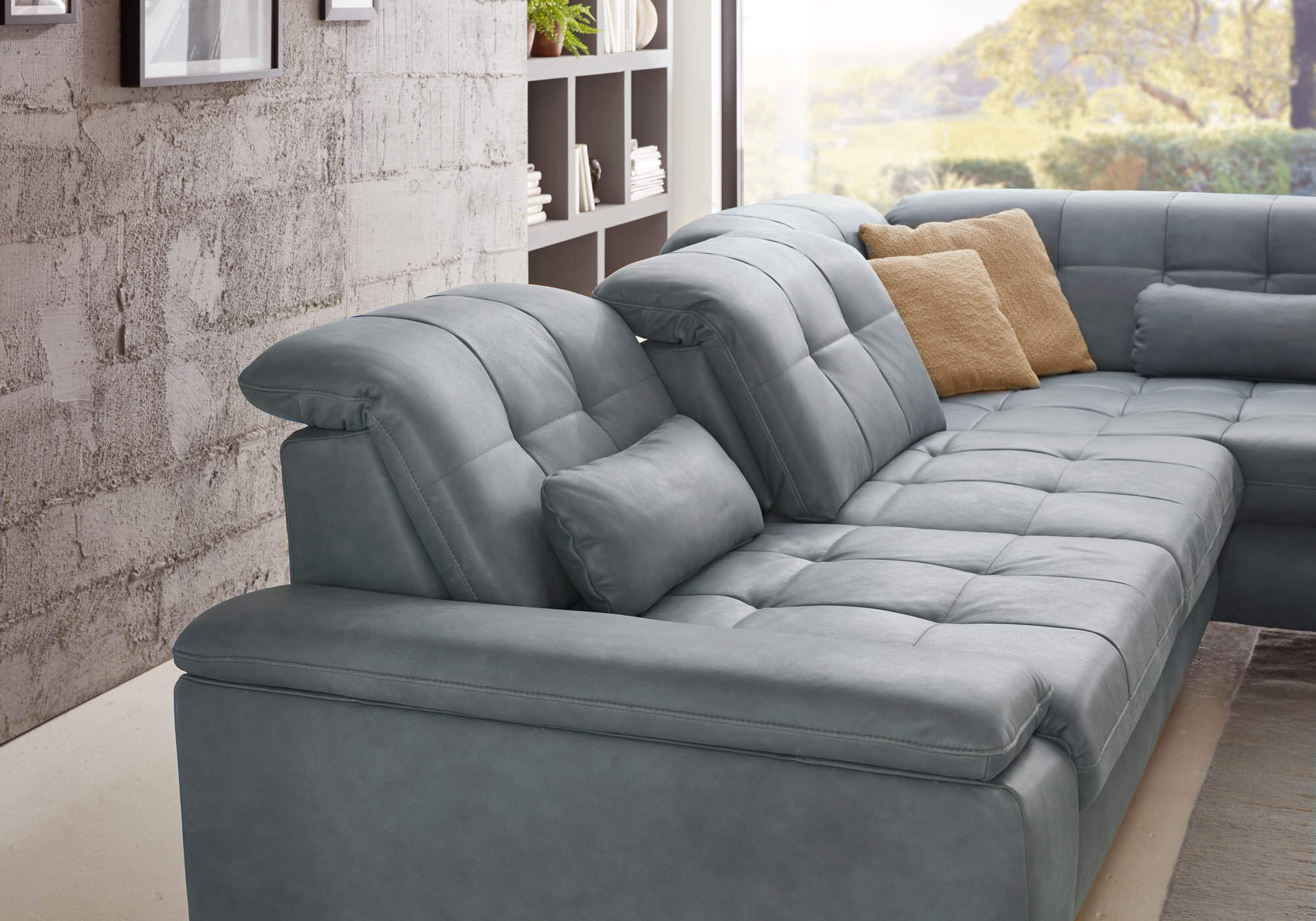 Угловой диван  Эйдж  замша – изображение 3