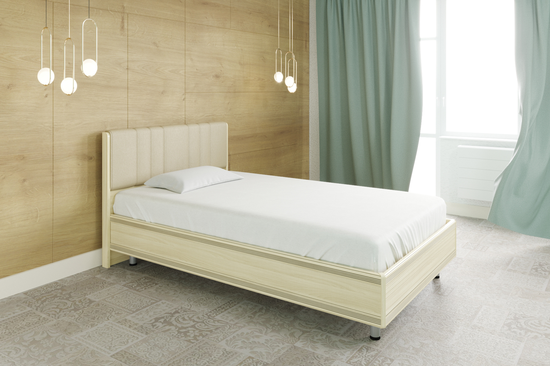 Односпальная кровать (1,2x2,0) КР-2011 – изображение 1