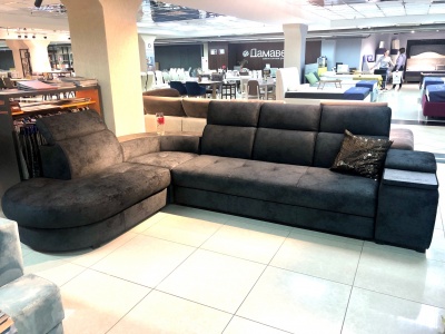Угловой диван «Браво Комфорт» черный – изображение 1