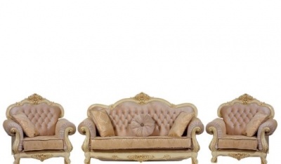 Комплект мягкой мебели «Илона» золото 3+1+1