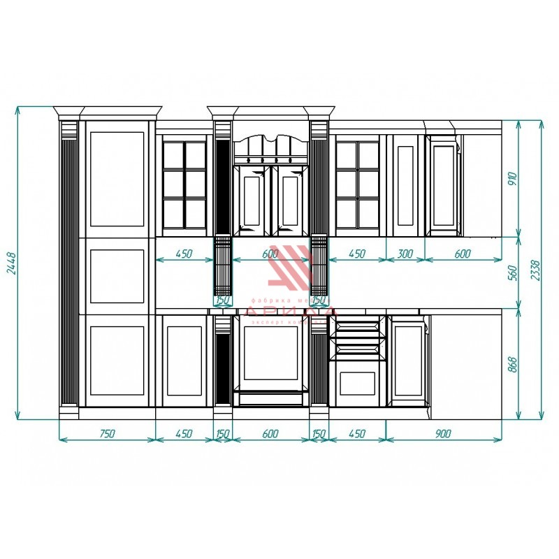 Угловая кухня «Камелия»  3,45*1,5 – изображение 7