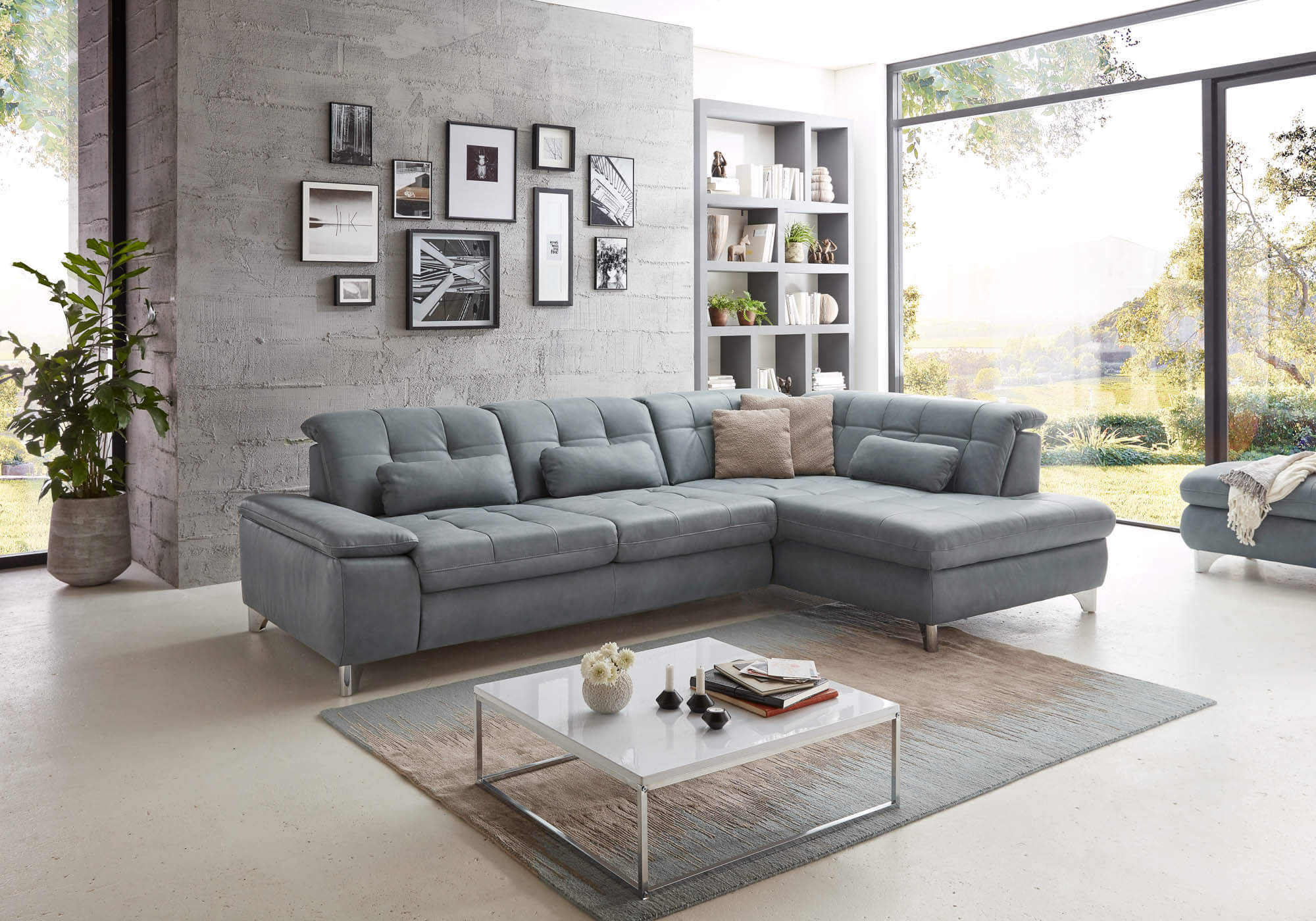 Угловой диван  Эйдж  замша – изображение 1