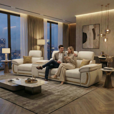 Угловой диван «Айпетри Делюкс» 30 бежевокоричневый