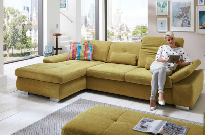 Угловой диван  Эйдж  желтый