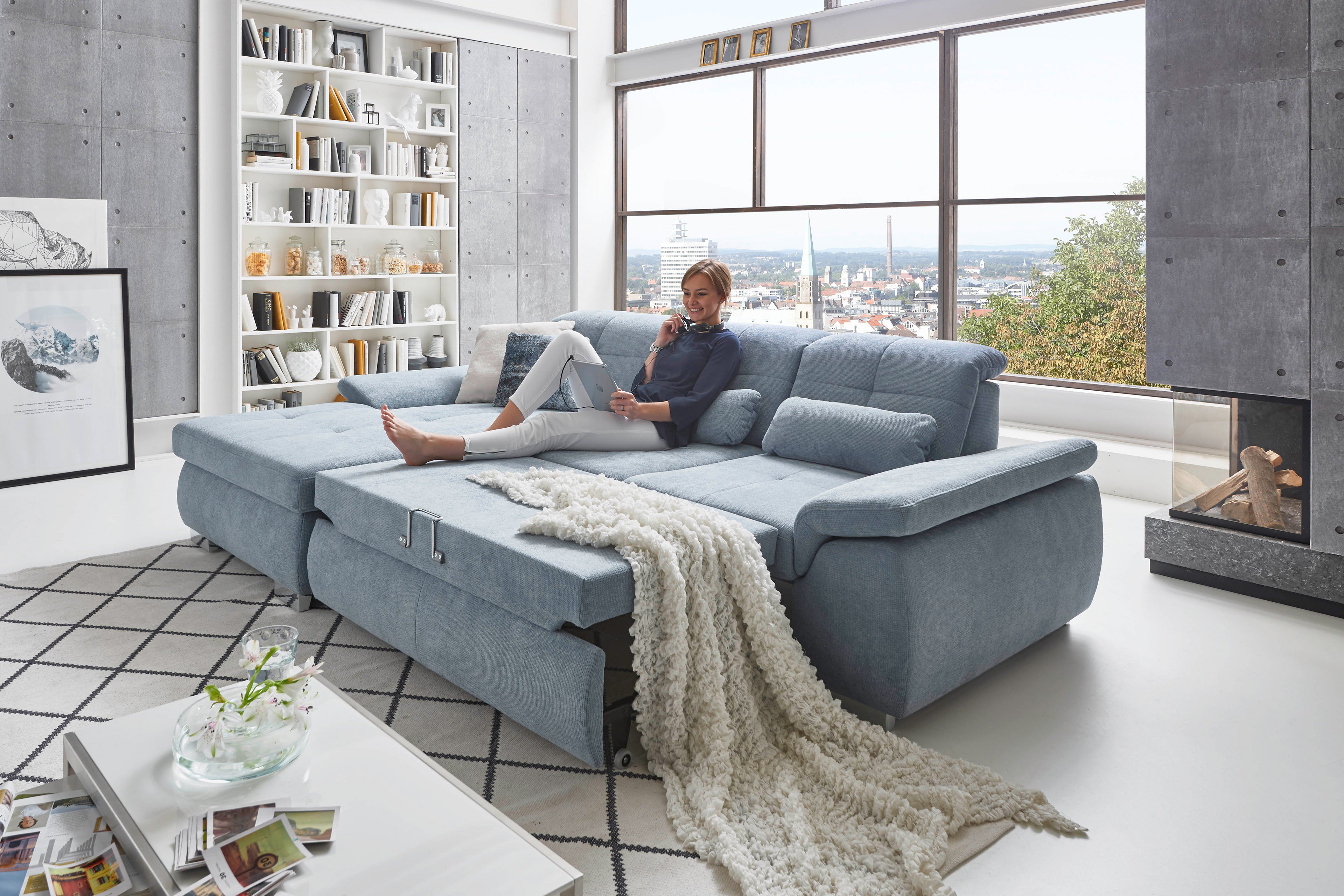 Угловой диван  Антарис  голубой – изображение 3