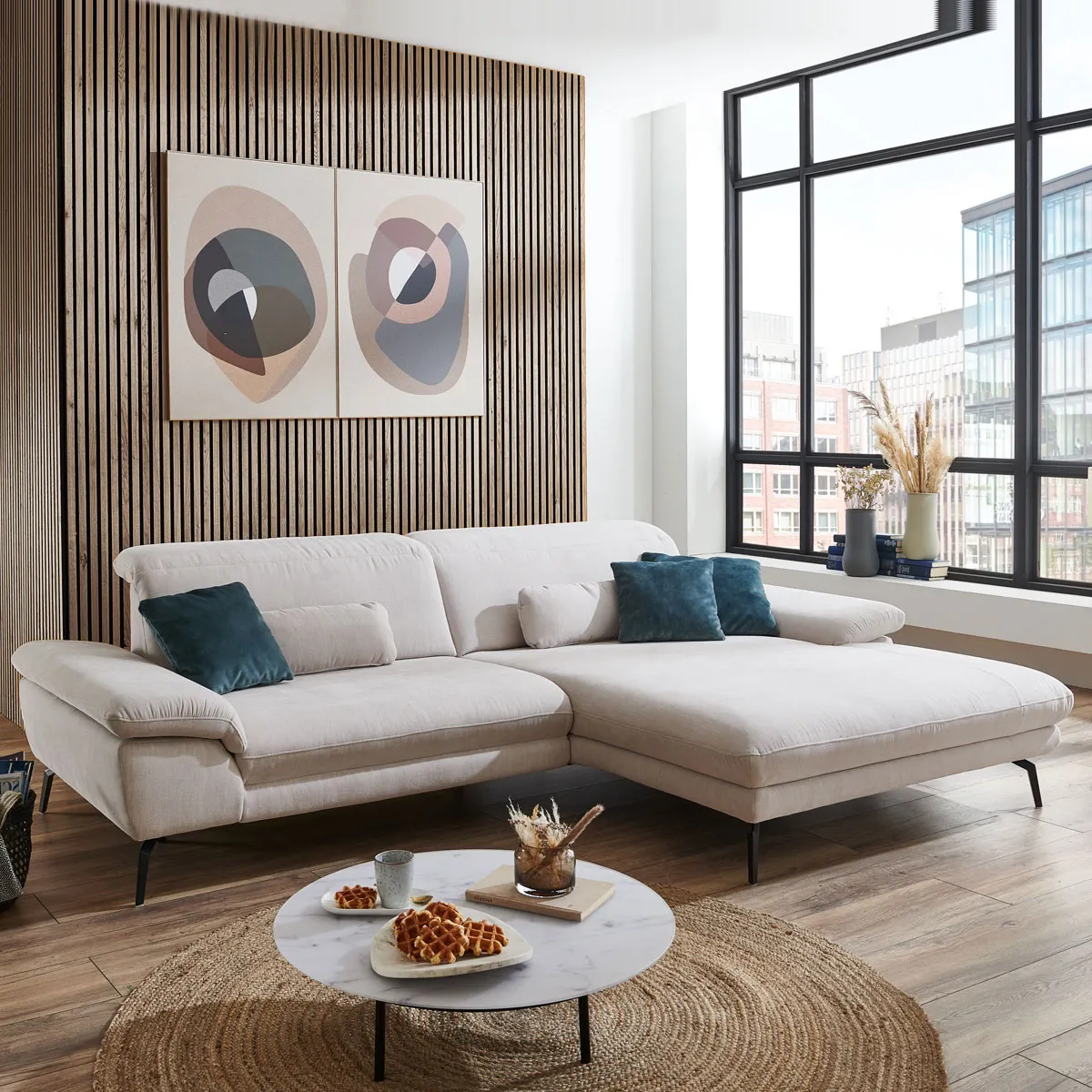 Угловой мягкий  гарнитур  Эмили белый – изображение 2