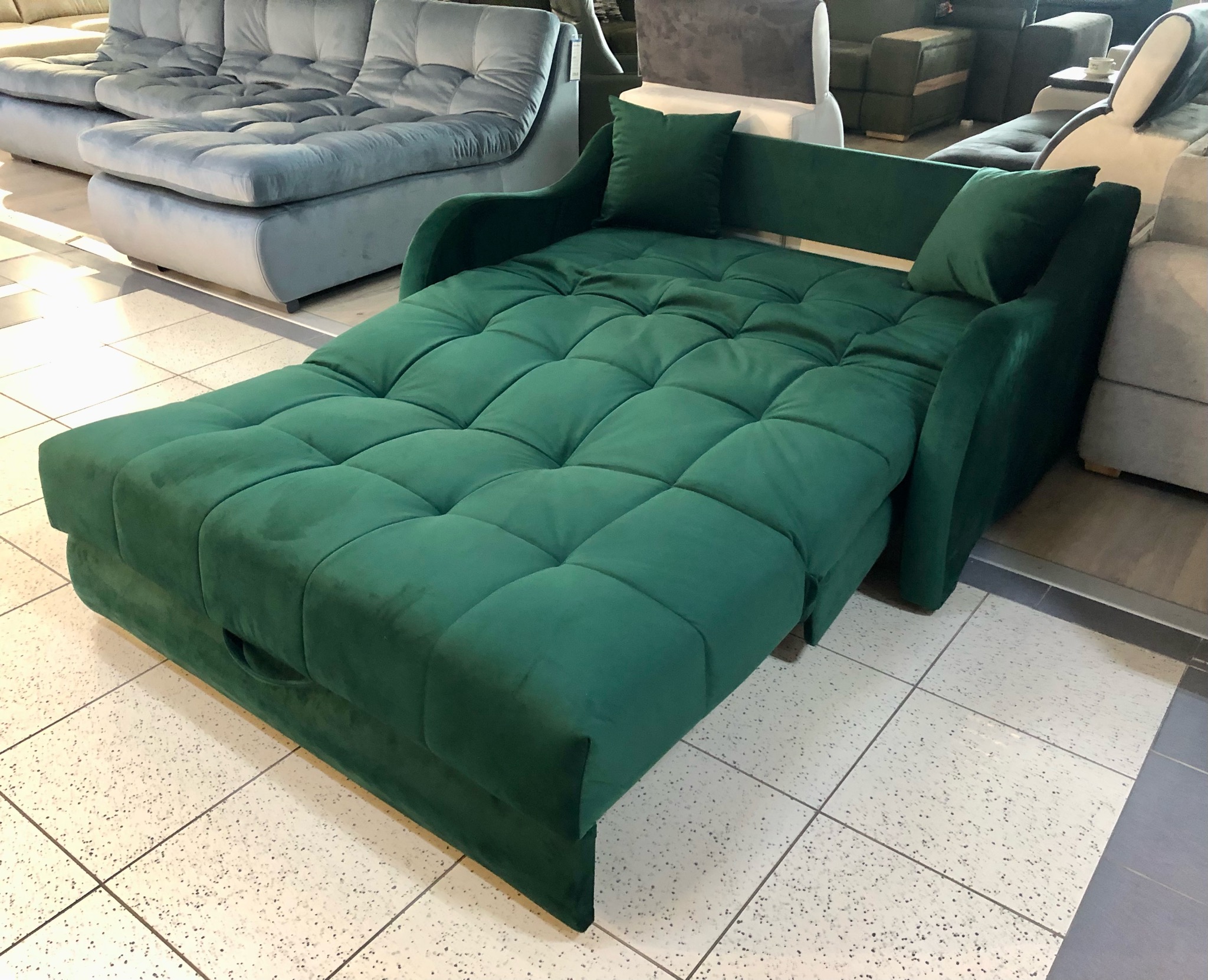 Прямой диван Адонис зеленый – изображение 2