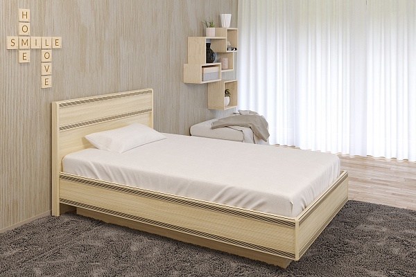 Односпальная кровать (1,2x2,0) КР-1001 – изображение 1