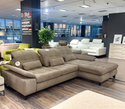 Угловой диван  Эйдж  серый беж