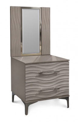 Тумбочка прикроватная Gravita   с зеркалом серый камень