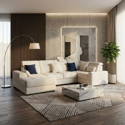 Модульный диван «Гранд» П  молочный