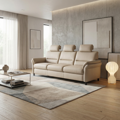 Прямой  диван  Дакота в замше