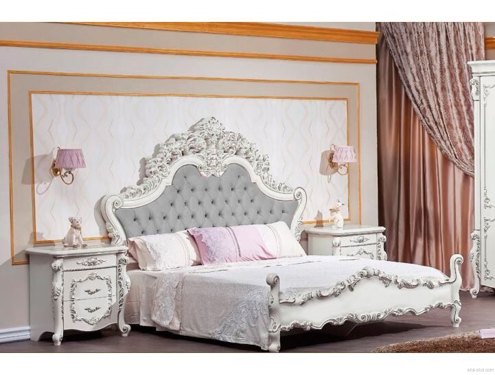 Спальня «Венеция» Style 1,8 белая серебро – изображение 4