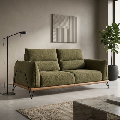 Прямой диван Юнион оливковый