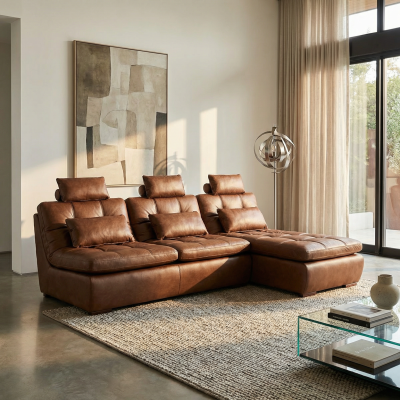 Угловой диван «Лиссабон» замша снейк