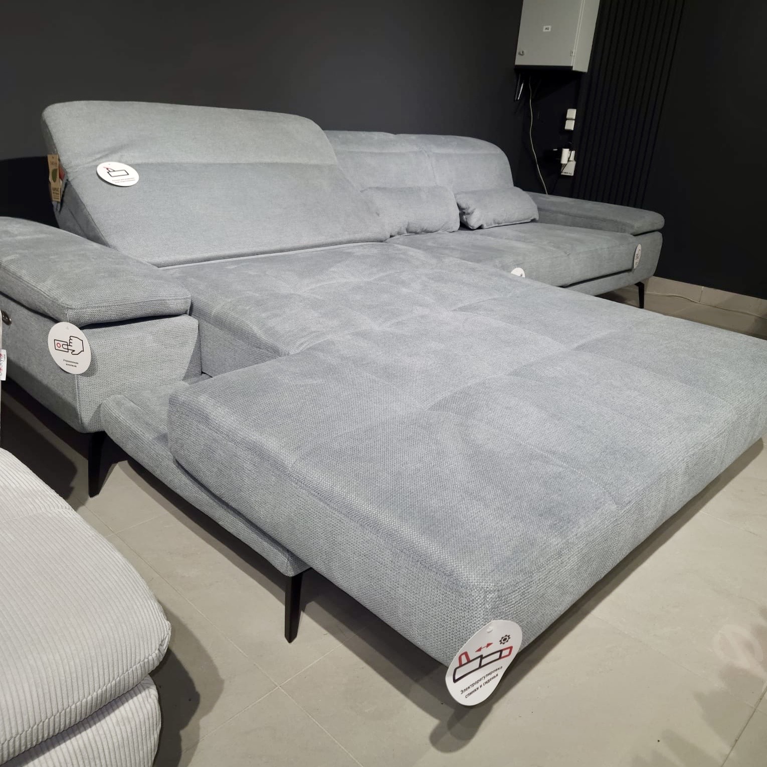 Угловой мягкий  гарнитур  Элдория серозеленый – изображение 6