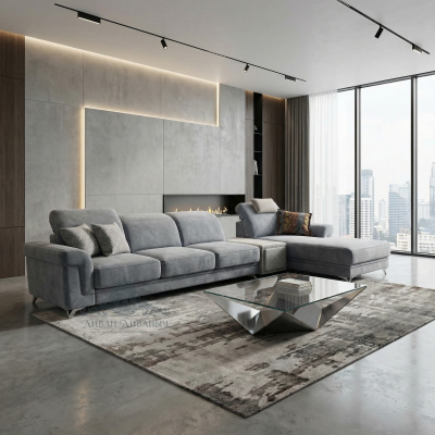 Прямой диван «Порто» с тумбой