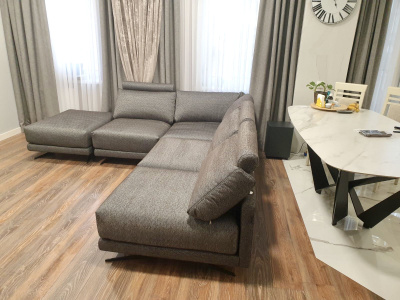 Угловой диван  «Венеция» Г коричневый