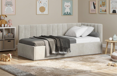 Кровать SINGLE 120 угловая с подъемником. Цвет SIMPLE 29