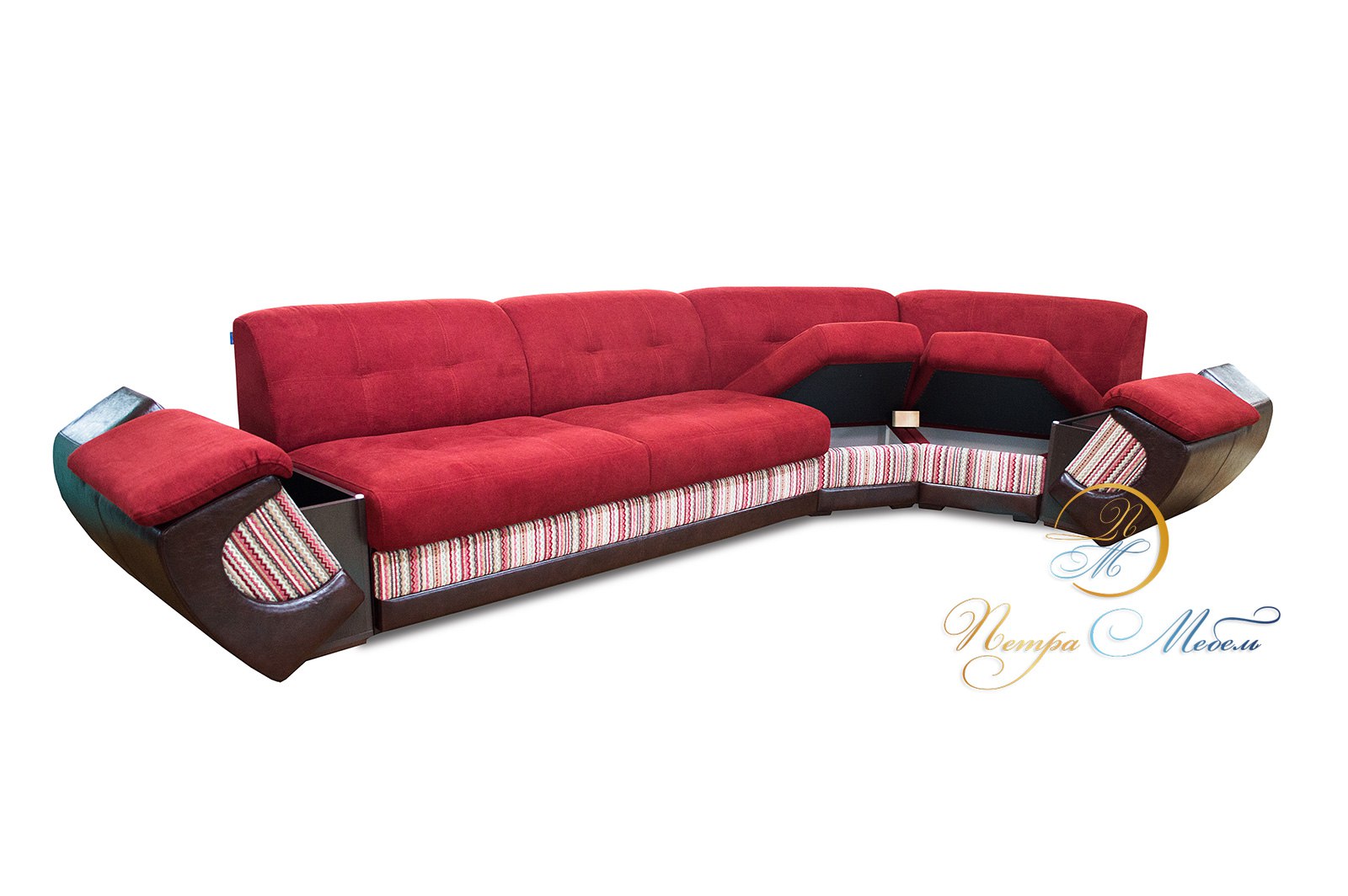 Прямой диван «Браво»  эркер серый – изображение 3