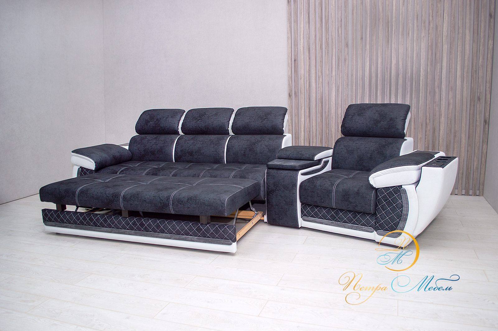 Прямой диван «Айпетри Люкс» с реклайнером – изображение 3