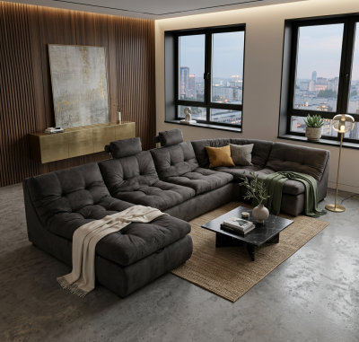 Модульный диван «Лиссабон» замша