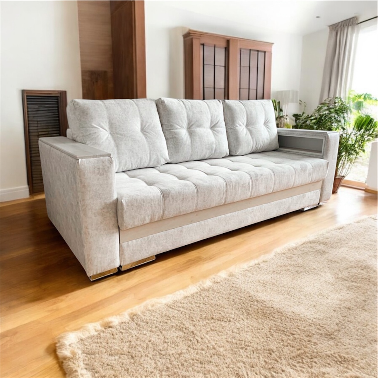 Прямой диван "Мадрид 4" с баром – изображение 1