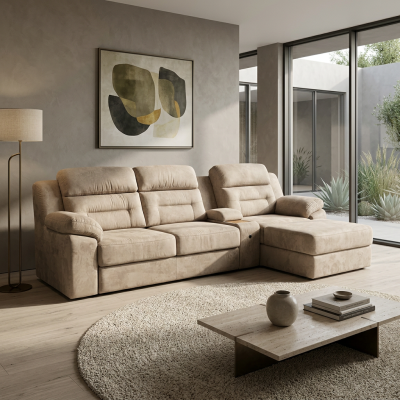 Угловой диван «Парадиз» бар беж