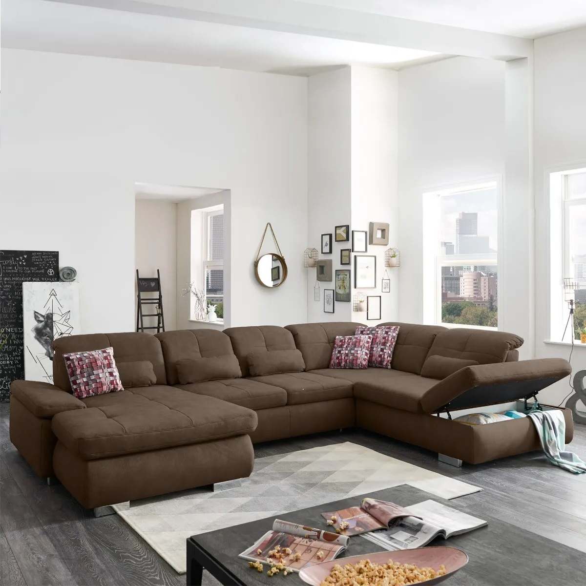 Модульный мягкий гарнитур Артус коричневый – изображение 2