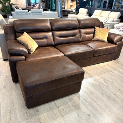 Угловой диван «Парадиз» коричневый