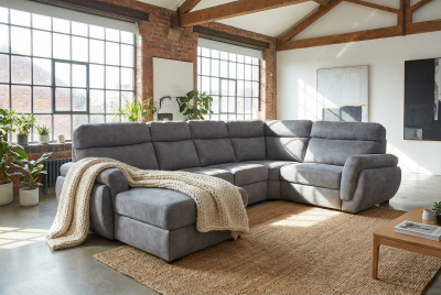 Модульный диван «Бергамо» серый