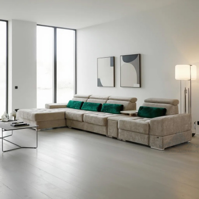 Угловой диван «Гранд» раскладной с тумбой 2