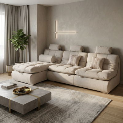 Угловой диван «Лиссабон»  молочный