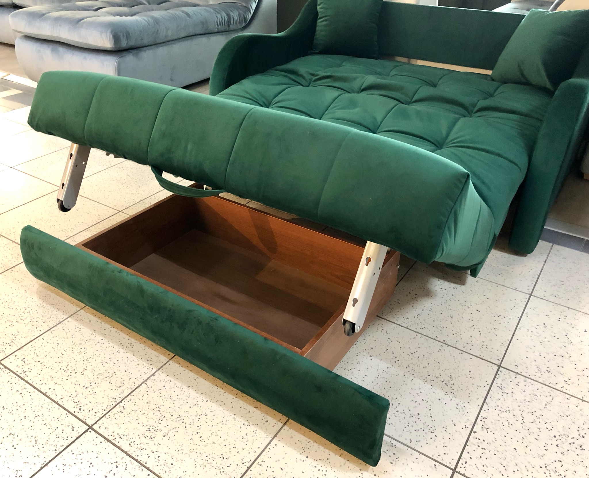 Прямой диван Адонис зеленый – изображение 3