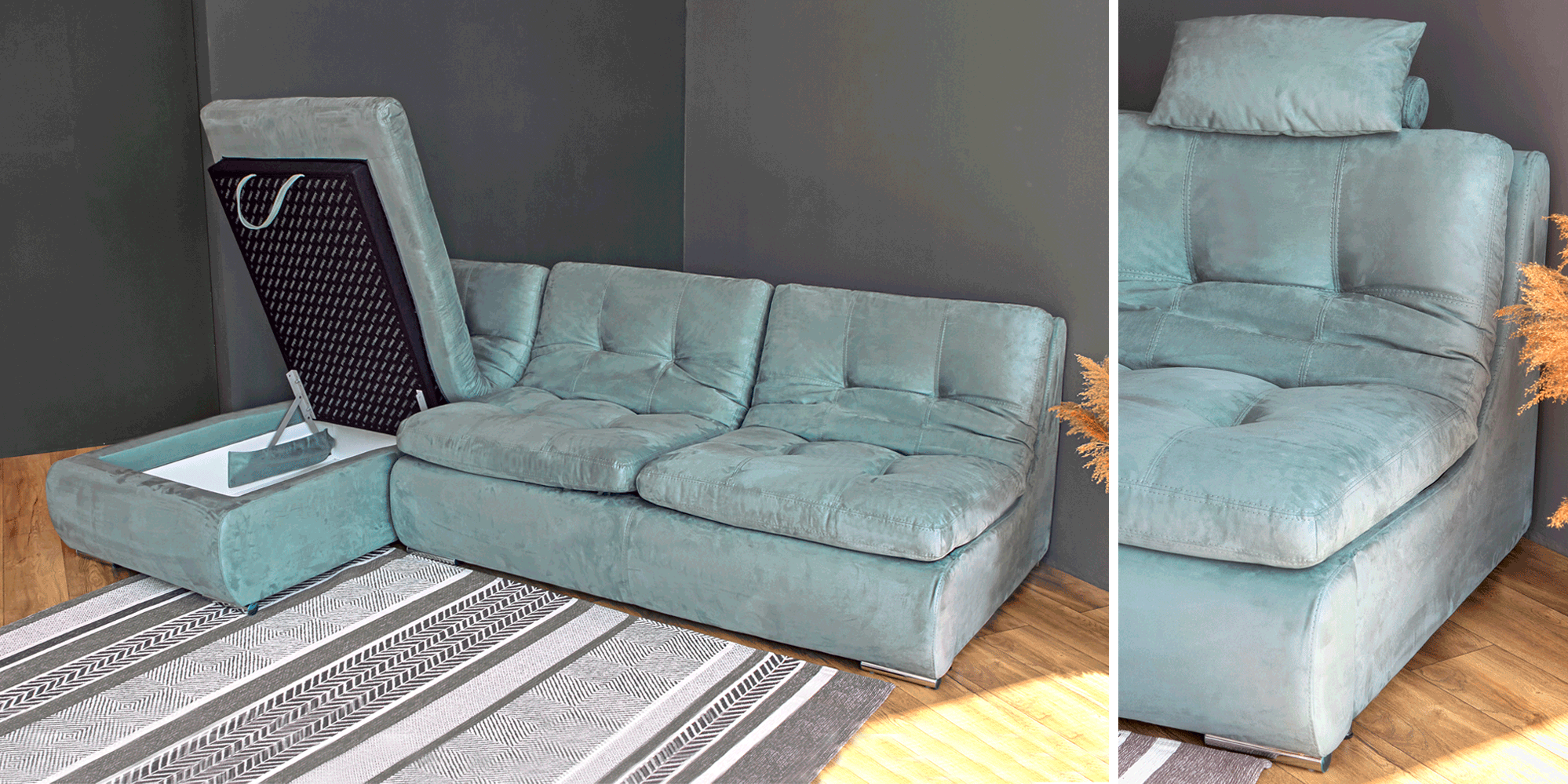 Угловой диван «Лиссабон» с оттоманкой – изображение 6