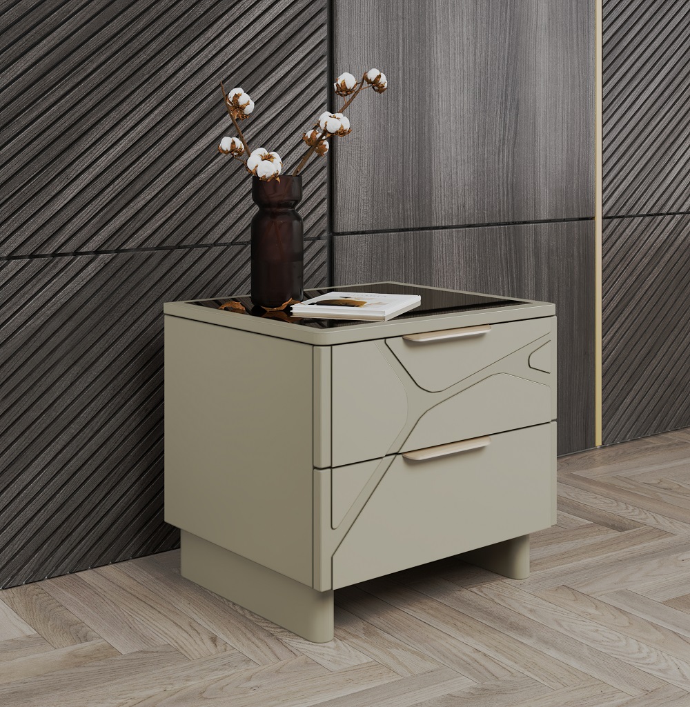 Прикроватная тумбочка  Лейла светло серая – изображение 2