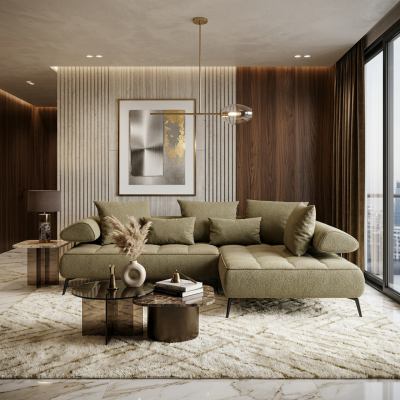 Угловой  диван Тоскана олива