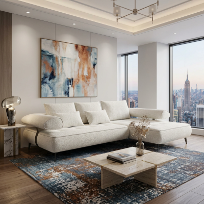 Угловой  диван Тоскана белый