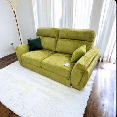 Прямой диван «Бергамо»  двойка желтый