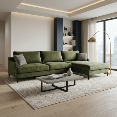 Угловой диван  Орлеан Классик  фисташковый