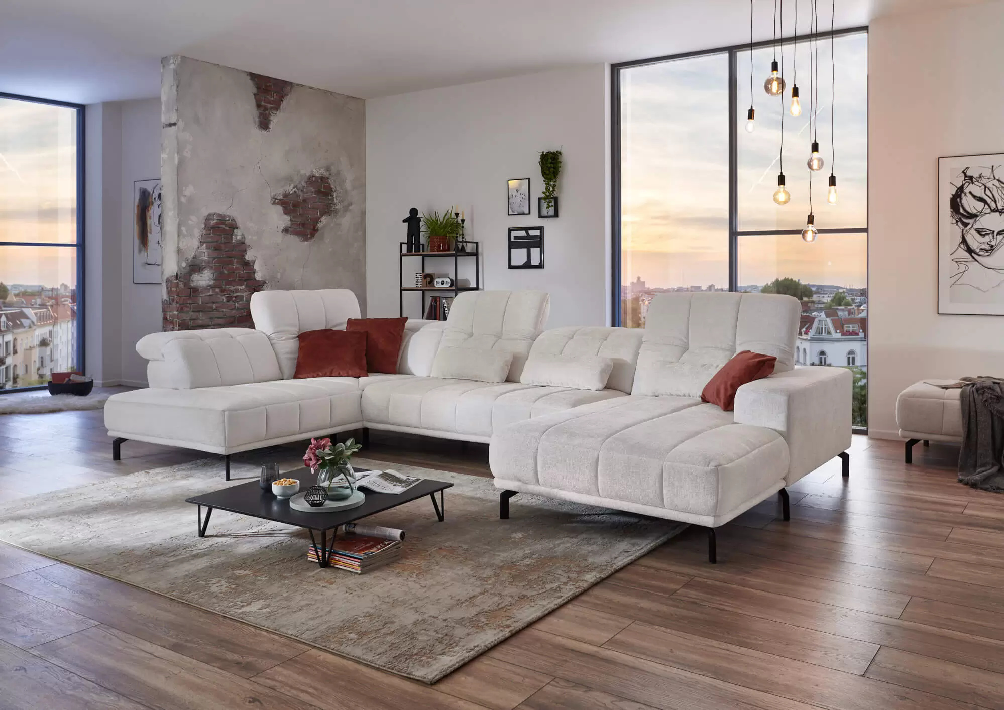 Модульный мягкий  гарнитур  Элиас белый – изображение 2