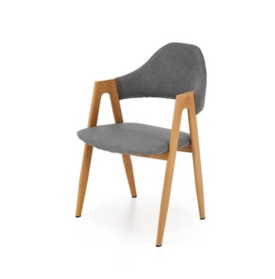  Стул HALMAR K344 серый/дуб медовый