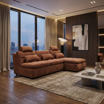 Угловой диван «Лиссабон» терракот