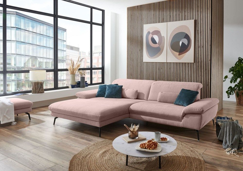 Угловой мягкий  гарнитур  Эмили розовый – изображение 1