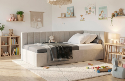 Кровать SINGLE 90 угловая с подъемником. Цвет SIMPLE 29