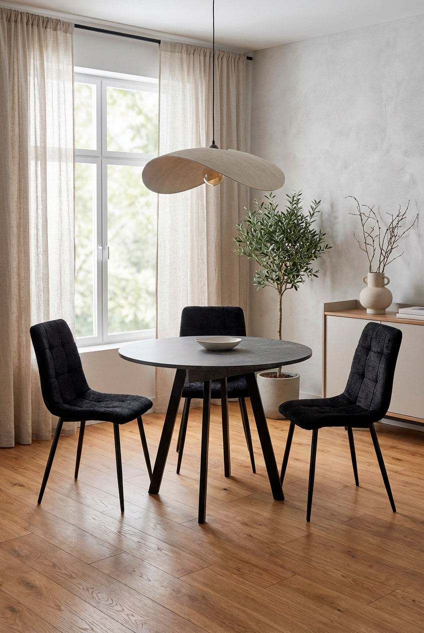 Стол ВВР Элип Камень темный/черный профиль, ЛДСП – изображение 3