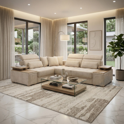 Угловой диван «Гранд» беж