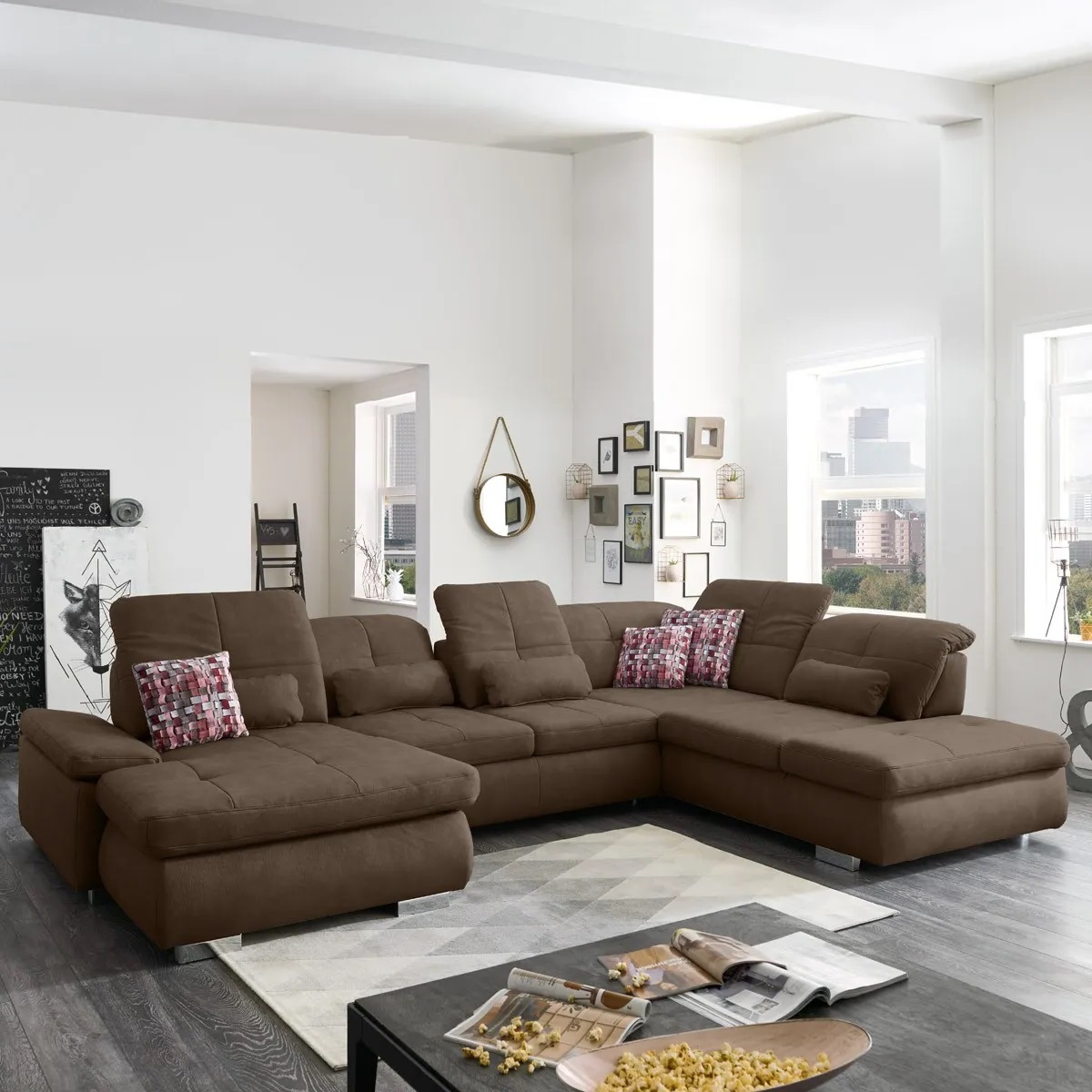 Модульный мягкий гарнитур Артус коричневый – изображение 5