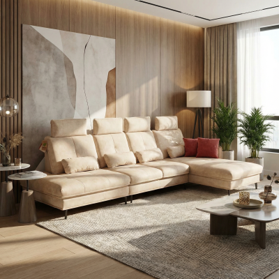 Угловой диван Спейс бежевый